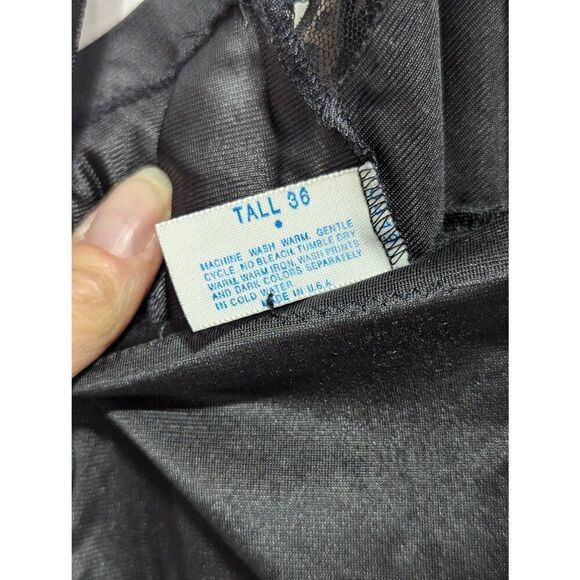 Lorraine Women's Black Solid Adjustable Straps V-Neck Slip Dress Size 36Tall - Picture 5 of 6